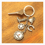 COWGIRL KEYCHAIN CHARM