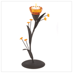 AMBER LILY TEALIGHT HOLDER