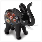 ART GLASS MINI ELEPHANT FIGURINE