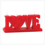 "LOVE" FIGURAL CANDLE "LOVE" FIGURAL CANDLE