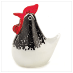 ART GLASS ROOSTER FIGURINE