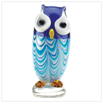 ART GLASS OWL FIGURINE