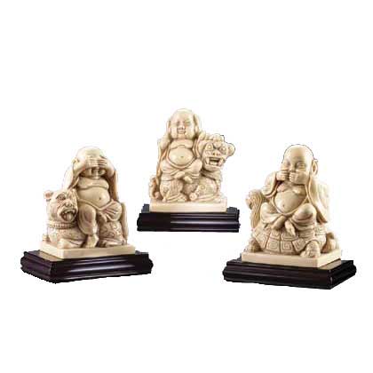 BLAMELESS BUDDHA TRIO STATUETTES