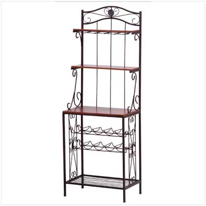 BAKER'S STYLE WINE AND GLASS RACK