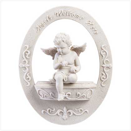 CHERUB "WELCOME" PLAQUE