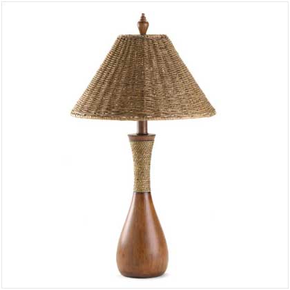 ROPE-TRIMMED LAMP