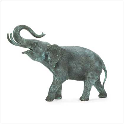 ALUMINUM WALKING ELEPHANT STATUE