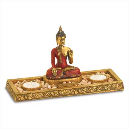 BUDDHA CANDLE AND INCENSE BURNER