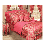 BEDDING ENSEMBLE RED 30 PIECE