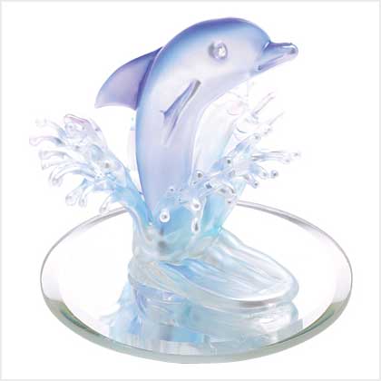 ART-GLASS DOLPHIN FIGURINE
